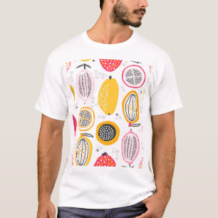 Exotische Früchte handGezeichnet: Vintager Sommer T-Shirt