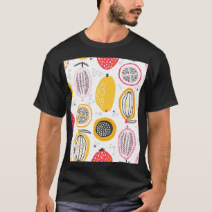 Exotische Früchte handGezeichnet: Vintager Sommer T-Shirt