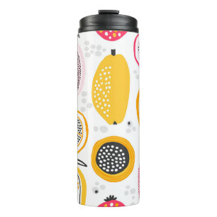 Exotische Früchte handGezeichnet: Vintager Sommer Thermosbecher
