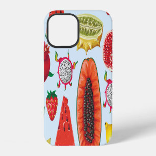 Exotische Früchte: Trendy Print nahtlos. iPhone 12 Hülle