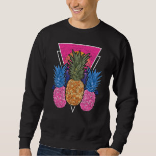 Exotische Fruchtsynthwave Ananas Vaporwave Tropica Sweatshirt