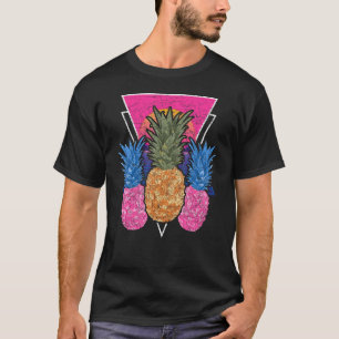 Exotische Fruchtsynthwave Ananas Vaporwave Tropica T-Shirt