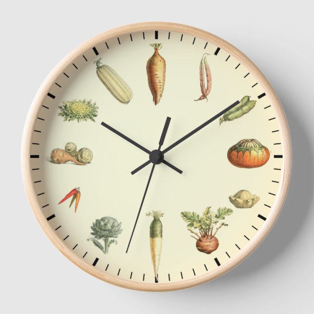 Exotische Gemüseuhr - Ungewöhnliche Veg-Küchenuhr Uhr (Vorderseite)