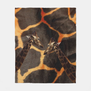 "Exotische Giraffen: Auf einer Giraffe Gemusterte  Fleecedecke