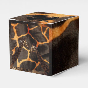 "Exotische Giraffen: Auf einer Giraffe Gemusterte  Geschenkschachtel