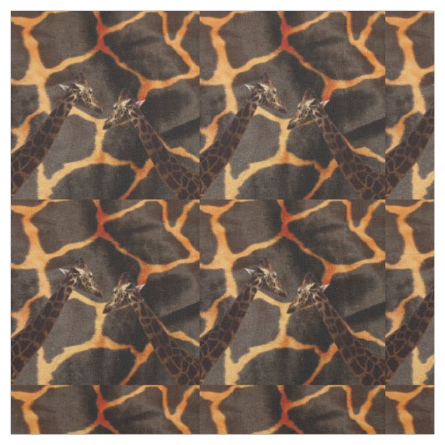 "Exotische Giraffen: Auf einer Giraffe Gemusterte  Stoff (Muster)