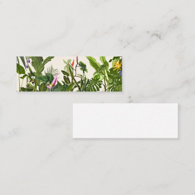 Exotische, grüne Dschungellandschaft. Treuekarte (Vorne/Hinten)