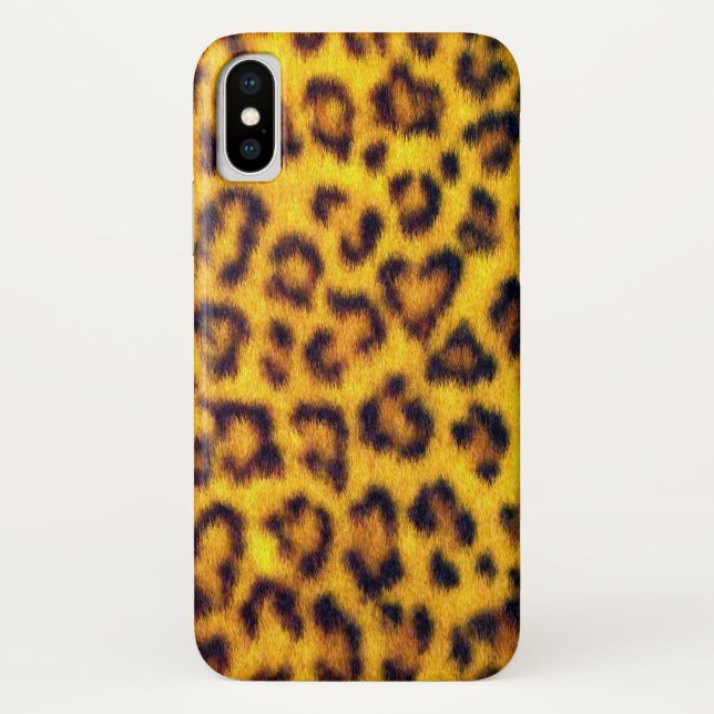 Exotische Imitat-Leopard-Stellen-Tierdruck Case-Mate iPhone Hülle (Rückseite)