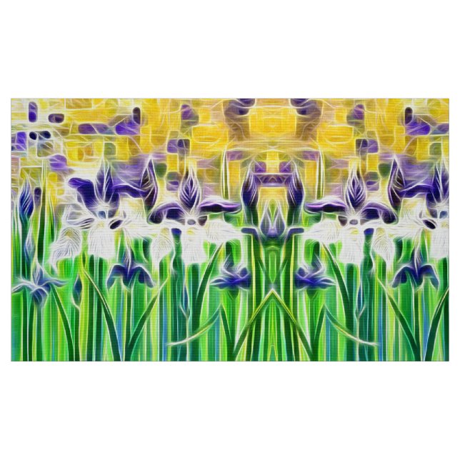 Exotische Iris des Sommers  Stoff (Fat Quarter (45,7 x 55,9 cm))