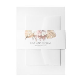 Exotische Jungle Fern-Trockenfolienhochzeit Einladungsbanderole