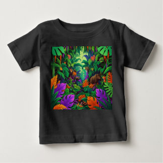 Exotische Jungle-Szene Baby T-shirt