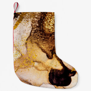 Exotische KUNST. Goldener Strudel, künstlerisches Kleiner Weihnachtsstrumpf