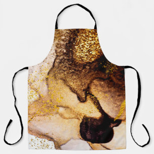 Exotische KUNST. Goldener Strudel, künstlerisches Schürze
