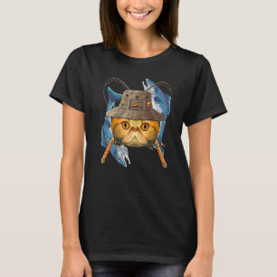 Exotische Kurzhaar-Außenanglerkatze Fliege angeln T-Shirt