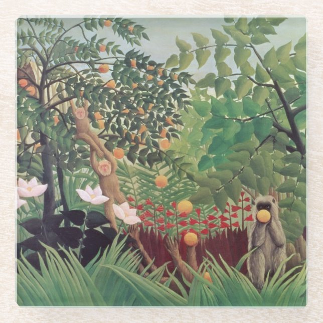 Exotische Landscape, 1910 Glasuntersetzer (Vorderseite)