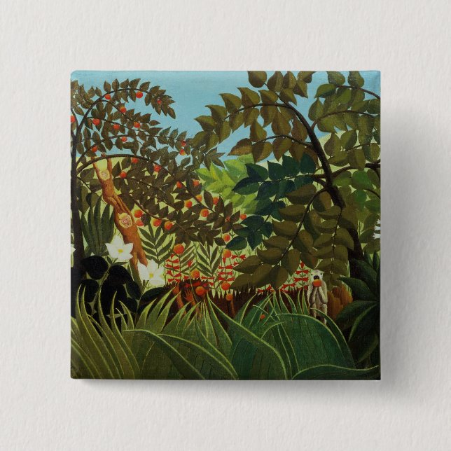 Exotische Landschaft Button (Vorderseite)