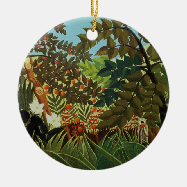 Exotische Landschaft Keramik Ornament (Vorne)