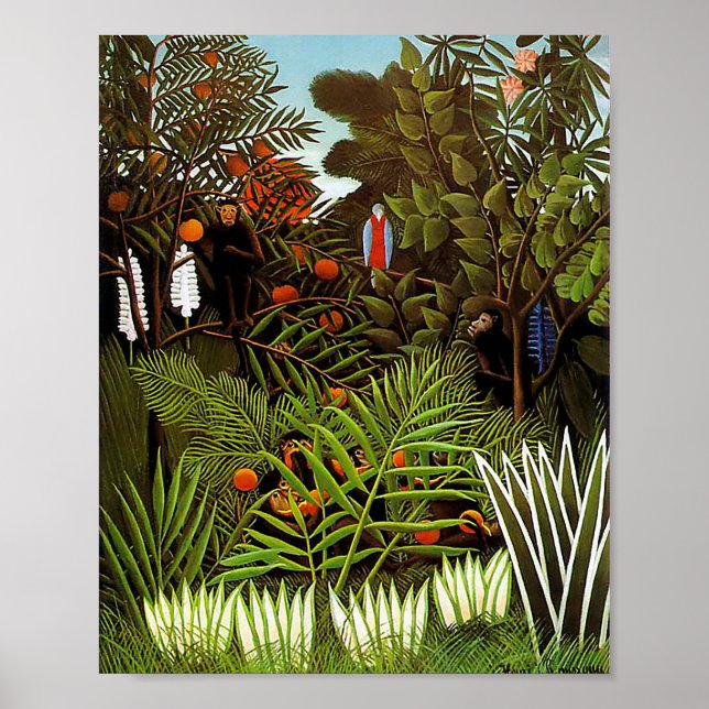 Exotische Landschaft von Henri Rousseau Poster (Vorne)