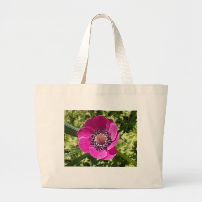 exotische lila Blume, Makro-Foto - Jumbo Stoffbeutel (Vorne)