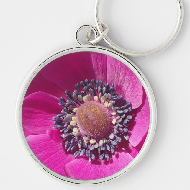 exotische lila Blume, Makro-Foto - Schlüsselanhänger (Vorne)