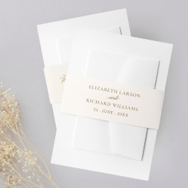 Exotische moderne Boho Tropical Wedding Einladungsbanderole