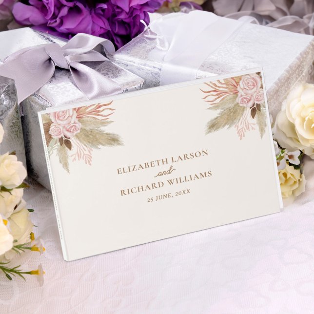 Exotische moderne Boho Tropical Wedding Gästebuch (Von Creator hochgeladen)