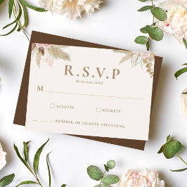 Exotische moderne Boho Tropical Wedding RSVP Karte