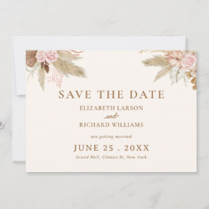 Exotische moderne Boho Tropical Wedding Save The Date