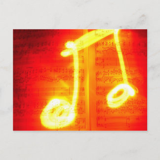 Exotische Musiknote Postkarte