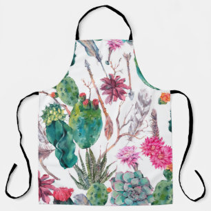 Exotische natürliche Vintage Aquarellmuster Schürze