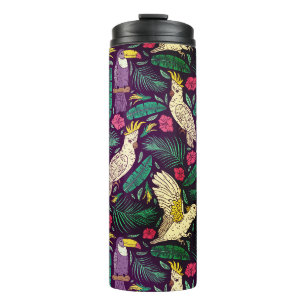 Exotische Paradiesvögel Thermosbecher