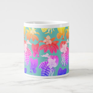 Exotische Pflanze mit Muster Tasse
