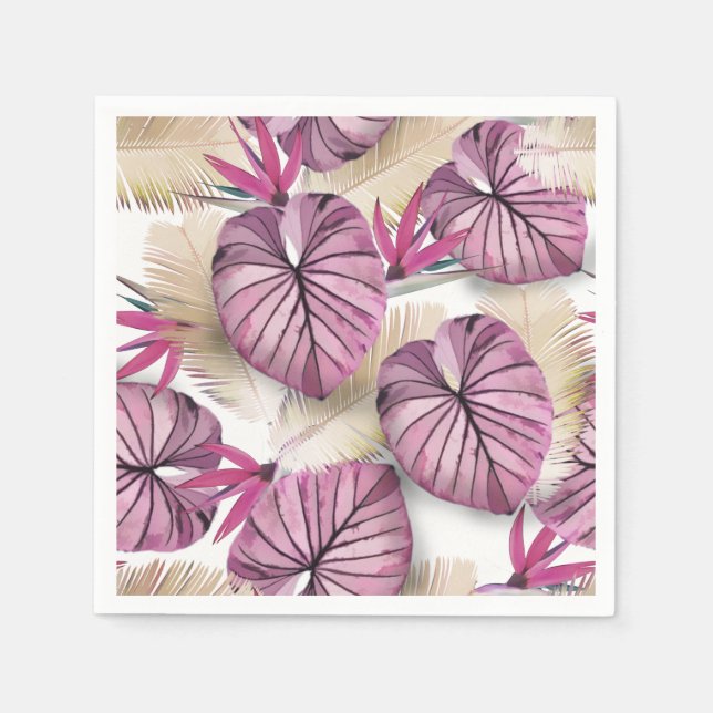 Exotische Pflanze Serviette (Vorderseite)