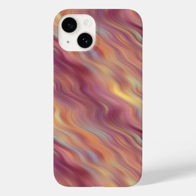 Exotische Plumeria Wavy Textur Case-Mate iPhone Hülle (Rückseite)