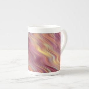 Exotische Plumeria Wavy Textur Prozellantasse