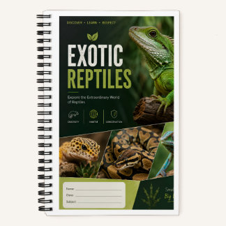 Exotische Reptilien Notizbuch Cover | Premium Wild