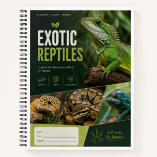Exotische Reptilien Notizbuch Cover | Premium Wild