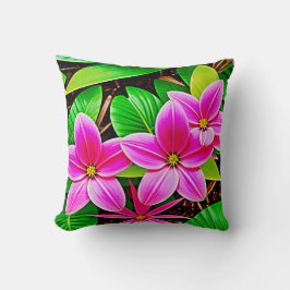 Exotische rosa Blume Kissen