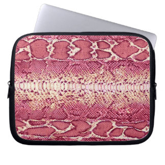 Exotische rosa Schlangen-Haut #3 Laptopschutzhülle