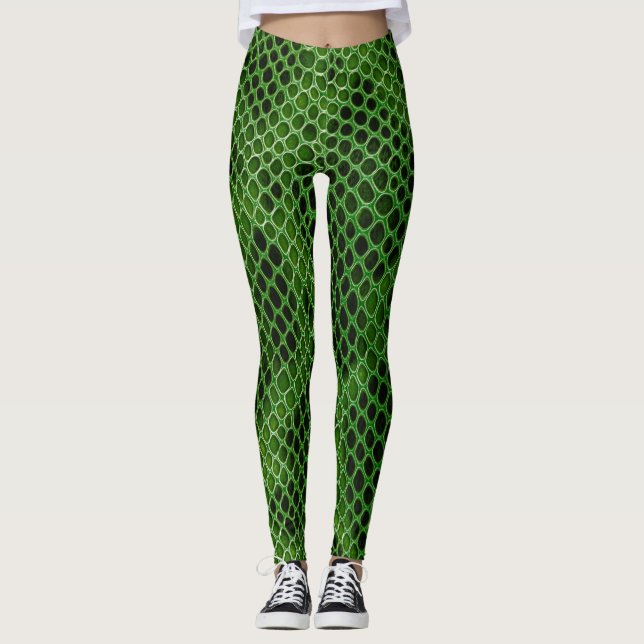 Exotische Schlangenhaut Hintergrund Leggings (Vorderseite)