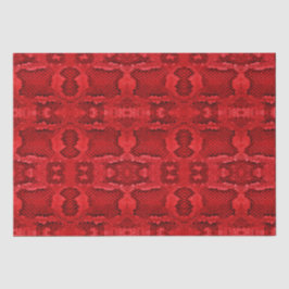 Exotische Schlangenhaut, Muster rot Seidenpapier