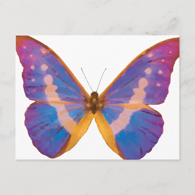 Exotische Schmetterlingsfarbe Postkarte (Vorderseite)