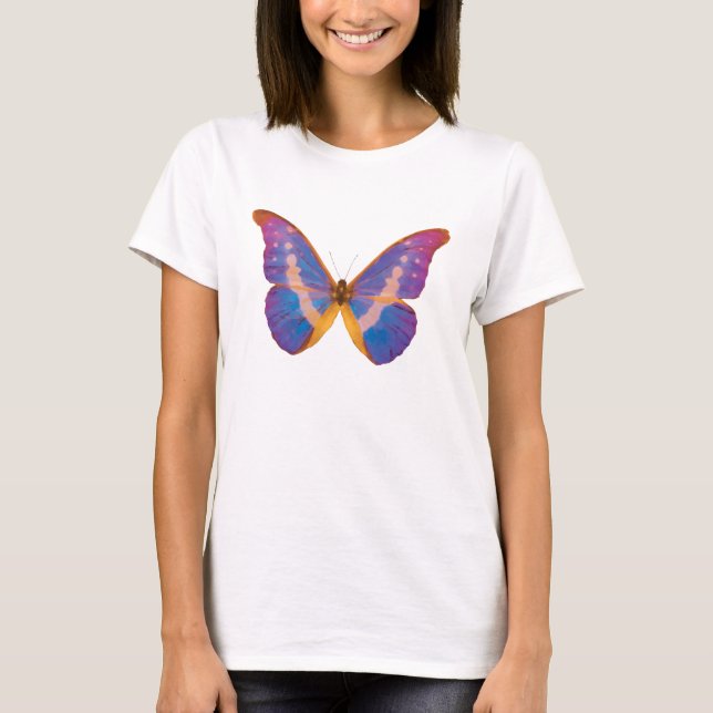 Exotische Schmetterlingsfarbe T-Shirt (Vorderseite)
