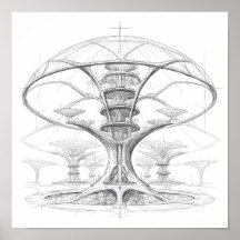 Exotische Science-Fiction-Kunst: Alien-Bio-Dom-Hyd