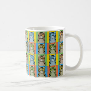 Exotische Shorthair Katzen-Cartoon Pop-Kunst Tasse