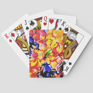 Exotische Sommer-Abstrakt-Blütenblüten-Blume Spielkarten