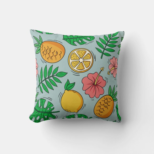 Exotische Sommerfarben Kissen (Vorderseite)