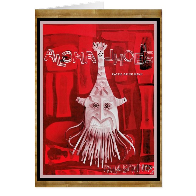 Exotische Tiki Menükunst! (Vorne)