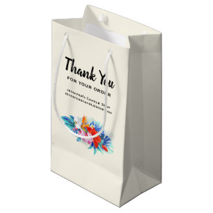 Exotische tropische Blume Vielen Dank für Ihr Gesc Kleine Geschenktüte
