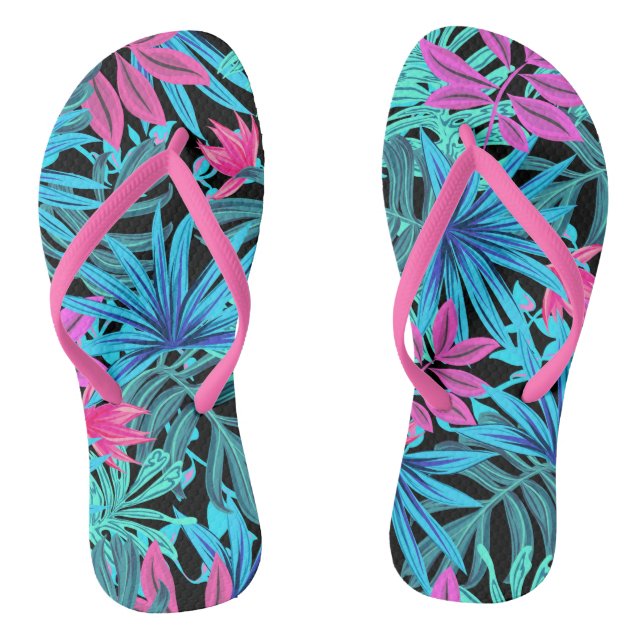 Exotische tropische Blume von Hot Pink & Blue Flip Flops (Fußbett)